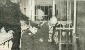 Andrei Chikatilo Polizeifoto aus den Archiven der Sowjetunion, das den Serienmörder zeigt, der zwölf Jahre lang der Verhaftung entging