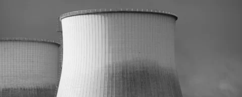 Nuclear reactor core showing uranium pellets undergoing chain reaction fission process