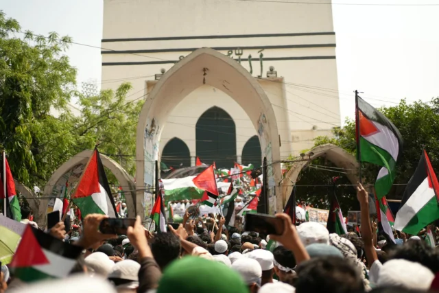 Ethiopian Israeli protesters marching against discrimination