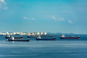 Iran Fujairah strike damage at UAE oil terminal with fire and smoke