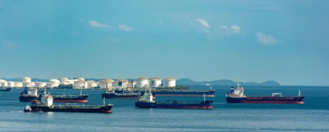 Iran Fujairah strike damage at UAE oil terminal with fire and smoke