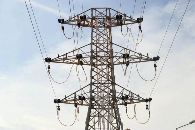 damaged Ukrainian power grid infrastructure after Russian strikes