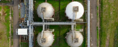Qatar LNG crisis facilities under attack showing damaged infrastructure and gas processing plants