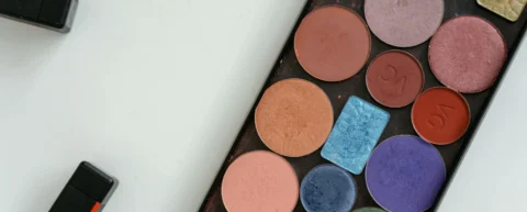 Ancient makeup tools and paint and powder cosmetics throughout history