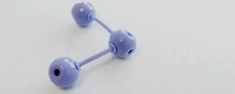 Close-up of a DNA double helix structure representing gene editing technology