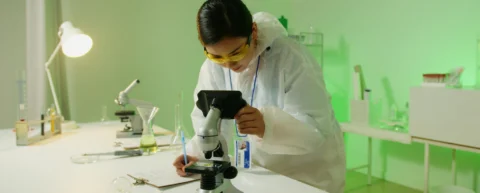 Scientists examining research papers during the replication crisis in psychology