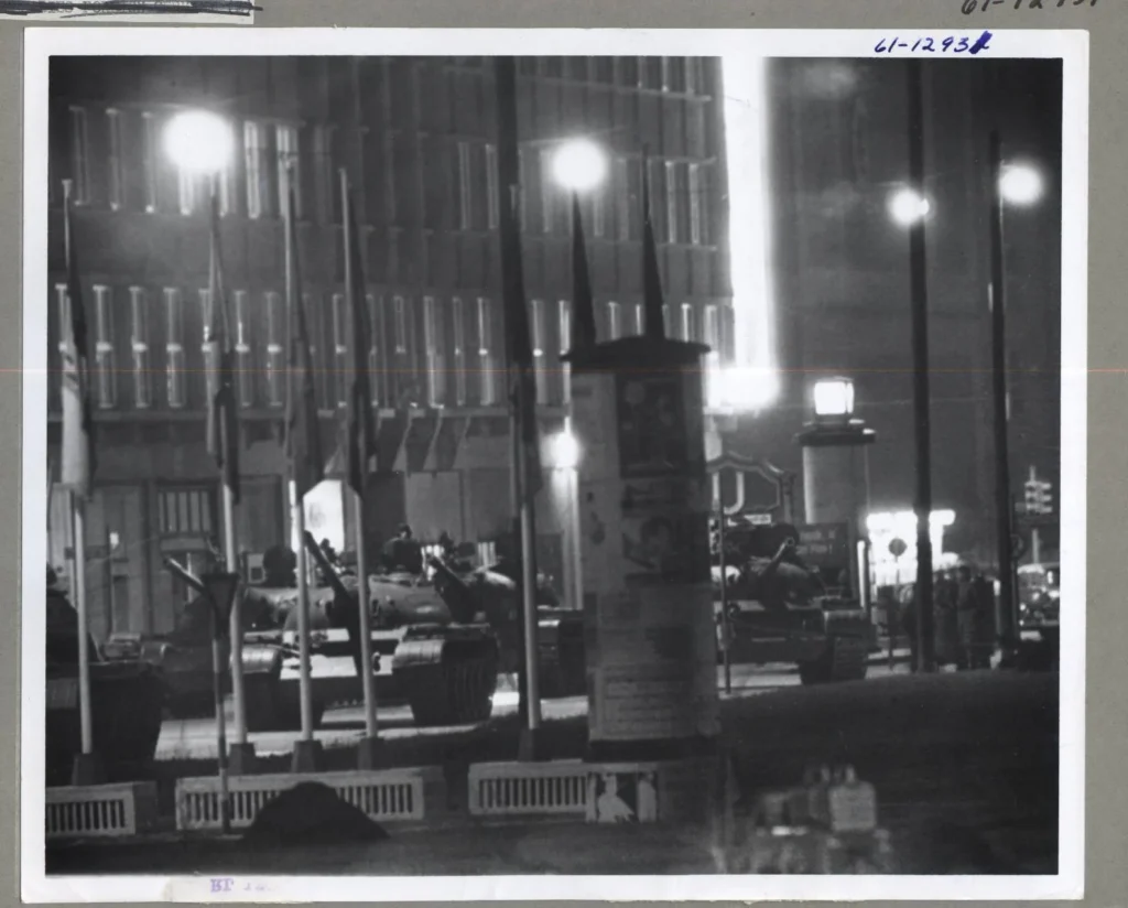 Cold War spy fiction brought real tension to checkpoints like this Berlin Wall crossing