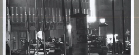 Cold War spy fiction brought real tension to checkpoints like this Berlin Wall crossing
