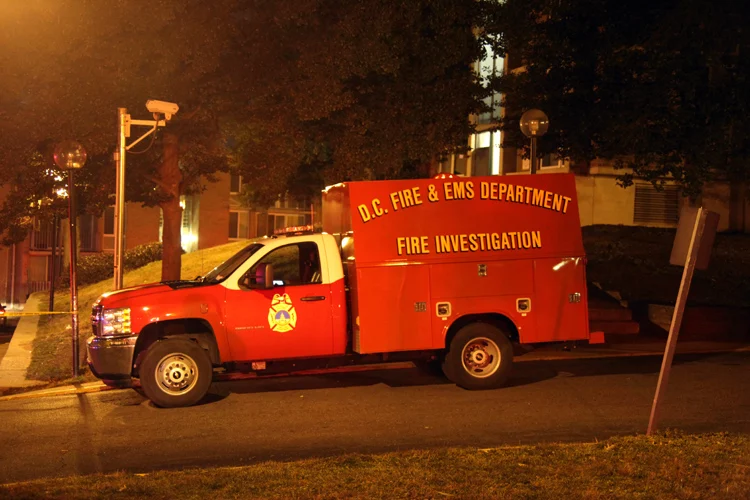 Forensic arson investigation fire