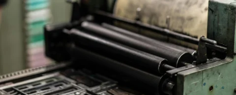 Historical printing press symbolizing copyright law publishers monopoly