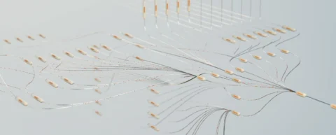 Neural network visualization representing Qwen 3.6 27B AI model architecture