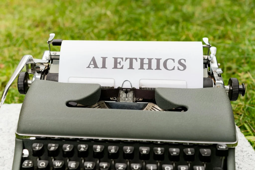 Abstract visualization of algorithmic ethics delegation and code-based decision systems