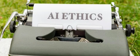 Abstract visualization of algorithmic ethics delegation and code-based decision systems