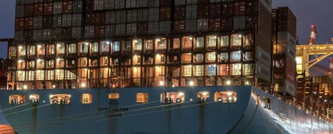 Tanker vessels at sea illustrating sanctions evasion networks