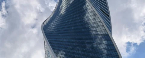 Modern skyscraper demonstrating building resonance physics through controlled sway