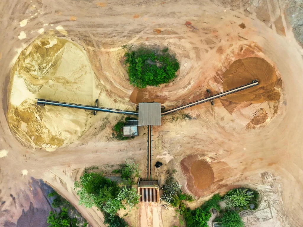 Industrial facility processing rare earth supply chain materials