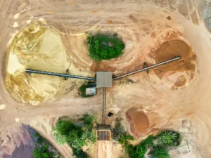 Industrial facility processing rare earth supply chain materials