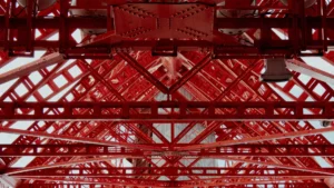 Close-up of metal fatigue failure showing crack propagation in steel