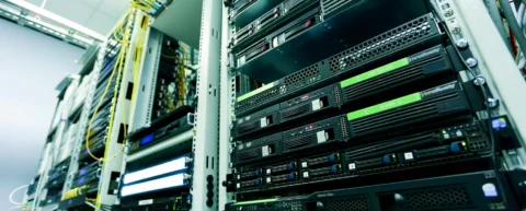 Server room illustrating AI infrastructure fragility in modern data centers