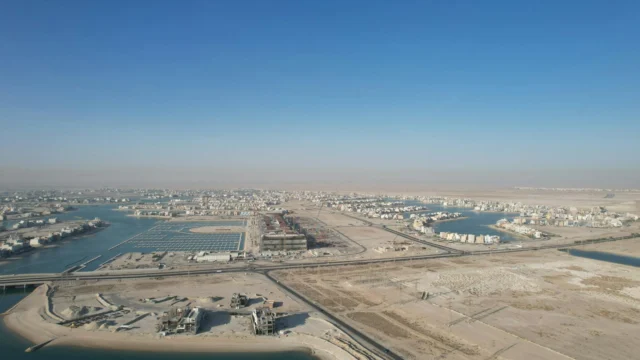 Desalination plant representing civilian water war crime concerns in the Middle East