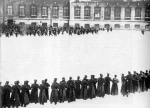 Armenian deportees during the 1915 genocide, a subject central to armenian genocide denial debates