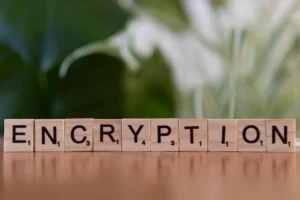Abstract visualization representing cryptographic key generation and digital security