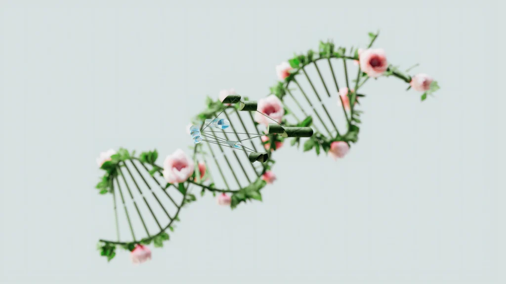 Visualización de laboratorio de biología sintética e ingeniería de ADN