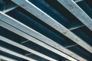 Reinforced concrete bridge showing effects of concrete carbonation corrosion on infrastructure