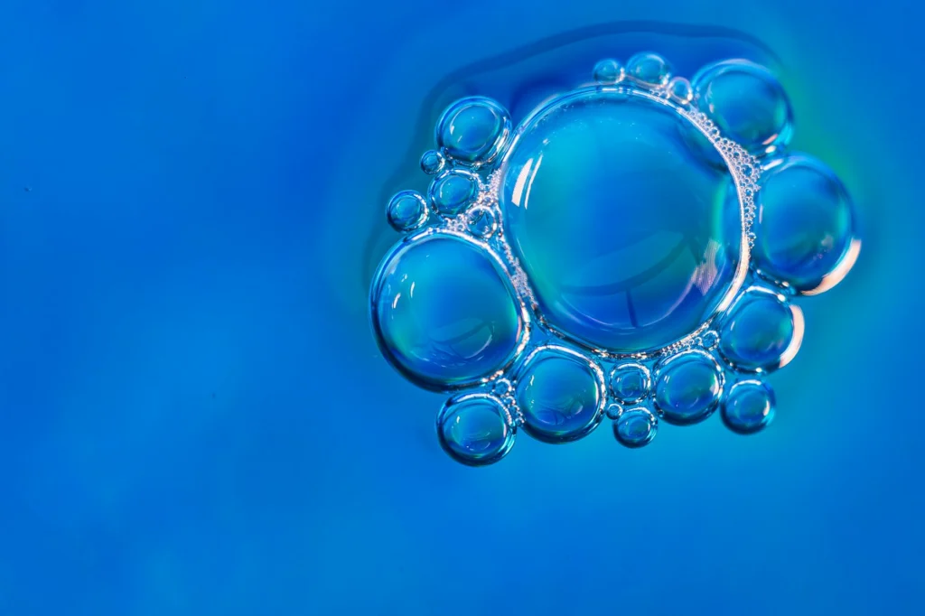 Soap bubbles demonstrating soap chemistry and molecular surface tension