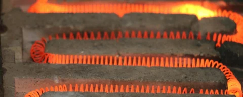 Visualization of thermal radiation physics showing heat emission from glowing surface