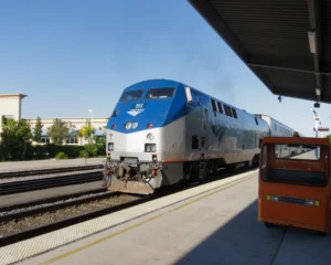 Amtrak long-distance passenger train.