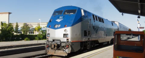 Amtrak long-distance passenger train.